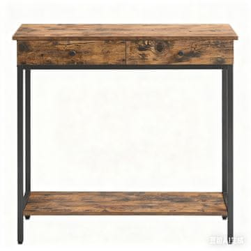 Songmics Konsolna miza 30x100x80 cm rjava