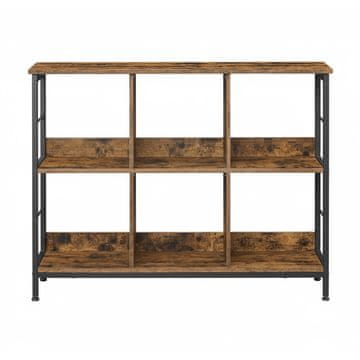 Songmics Knižna omara 120x33x80 cm rjava