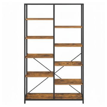 Songmics Knjižna omara 5 polic 30x100x170 cm rjava