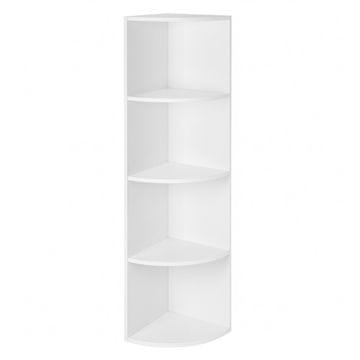 Songmics Kotna polica 4 nivoji 305x130x305 cm bela