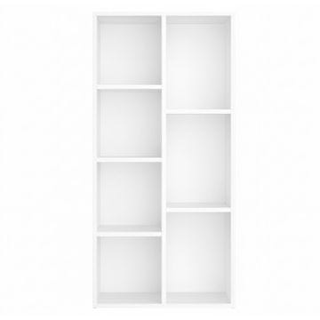 Songmics Knjižna omara 7 predelkov 50x24x106 cm Bela