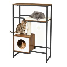 Songmics Mačje drevo 74x34x114 cm rjavo