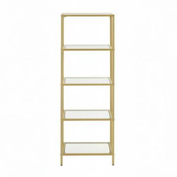Songmics Polica 5 nivojev 40x30x1245 cm zlata