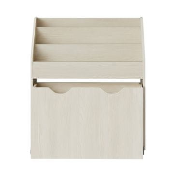 Songmics Igralna polica 3 predelki z izvlečno škatlo za igrače 295x625x70 cm bež