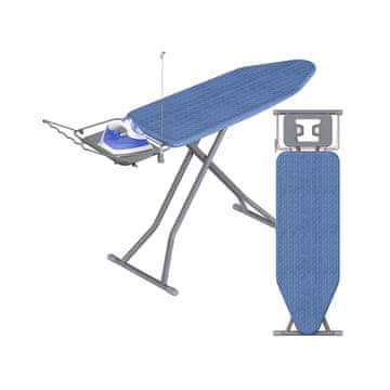 Songmics Deska za likanje 122x38 cm modro-siva