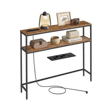 Songmics Konsolna miza 20x100x80 cm rjava