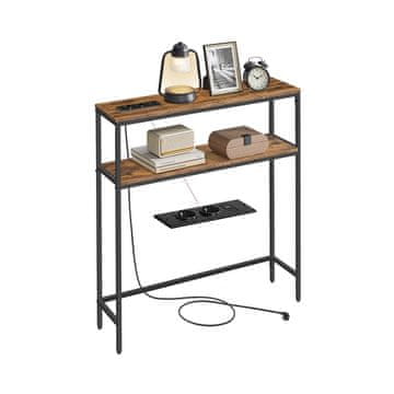 Songmics Konsolna miza 20x80x80 cm rjava