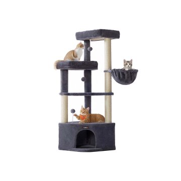 Songmics Mačje drevo 485x485x1407 cm temno siva