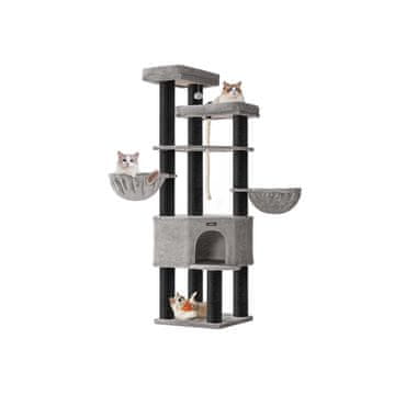 Songmics Mačje drevo 55x55x1867 cm sivo