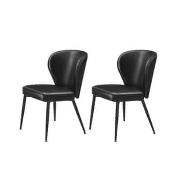 Songmics Jedilni stoli komplet 2 kosa umetno usnje