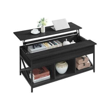 Songmics Klubska miza 60x120x48-62 cm Siva