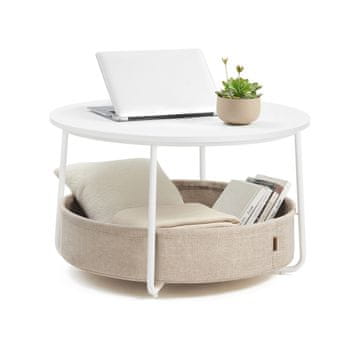 Songmics Kavni mizica okrogla 75x45 cm črna