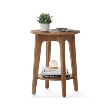 Songmics Stranska mizica 40x50 cm rjava