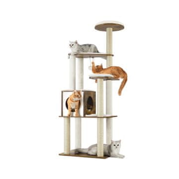 Songmics Mačje drevo 58x40x165 cm rjave barve