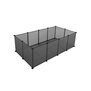 Songmics Ograja za male živali 143x73x46 cm siva