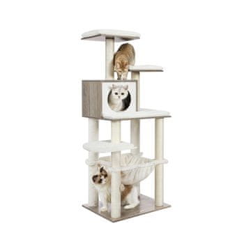 Songmics Mačje drevo 55x45x138 cm rjavo