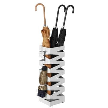 Songmics Stojalo za dežnik 155x155x49 cm belo