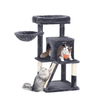 Songmics Mačje drevo 48x48x96 cm Sivo