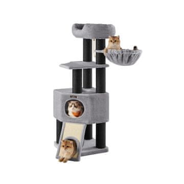 Songmics Mačje drevo 50x50x141 cm Siva