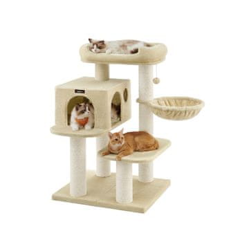 Songmics Mačje drevo 70x60x107 cm Bež