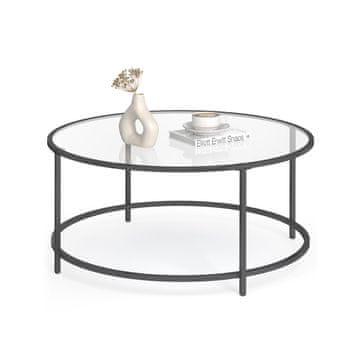 Songmics Stranska miza okrogla 84x455 cm črna