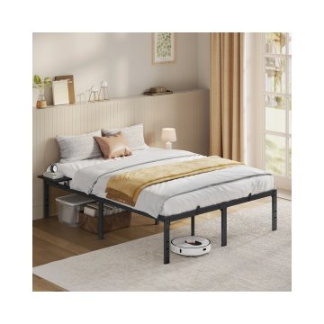 Songmics Posteljni okvir 200x140x413 cm črne barve