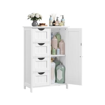 Songmics Kopalniška omarica 55x82x30 cm bela