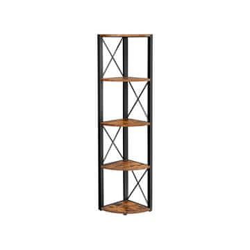 Songmics Kotna polica 30x30x160 cm rjava