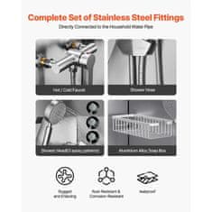 VEVOR Postaja za pranje psov 150x70x1495 cm srebrna