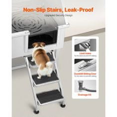 VEVOR Postaja za pranje psov 961x62x122 cm srebrna