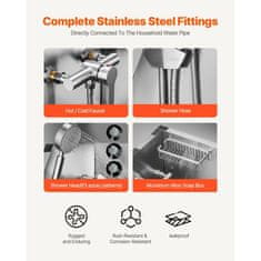 VEVOR Postaja za pranje psov 961x62x122 cm srebrna