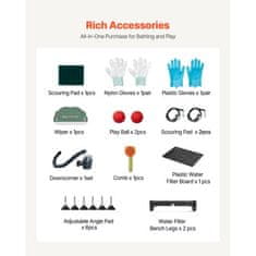 VEVOR Postaja za pranje psov 961x62x122 cm srebrna