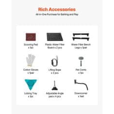 VEVOR Postaja za pranje psov 1275x795x1435 cm srebrna