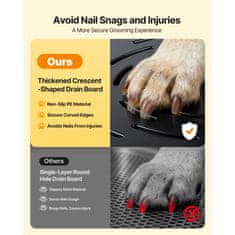 VEVOR Postaja za pranje psov 1549 cm Kad za nego hišnih ljubljenčkov Srebrna