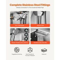 VEVOR Postaja za pranje psov 127x70x1545 cm srebrna