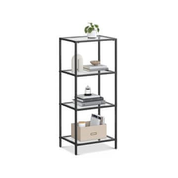 Songmics Polica enota 4 police 40x30x95 cm črna