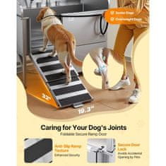 VEVOR Postaja za pranje psov 1549 cm Kad za nego hišnih ljubljenčkov Srebrna