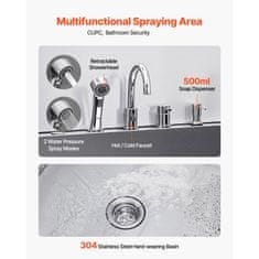 VEVOR Postaja za pranje psov 1275x795x1435 cm srebrna