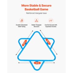 VEVOR Košarkaški obroč JYG-33805 83x83x140 cm modra