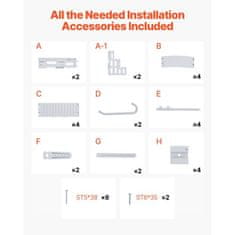 VEVOR Lestev za bazen 4-stopenjski z dvojno ograjo 874x808x1985 cm siva