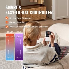 VEVOR Grelnik za telo daljnovzhodni infrardeči ametist z žadom in turmalinom 82x52x15 cm