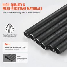 VEVOR Vetrnica 1473x23 cm Črna