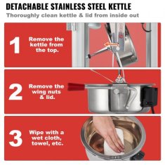 VEVOR Aparat za pokovko 458x380x768 mm Rdeč