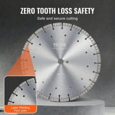 VEVOR Diamantno rezilo 356x047 cm srebrno