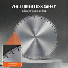 VEVOR Diamantni rezalni list ravni zobje 350x10 mm srebrn