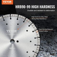 VEVOR Diamantni rezalni list 300 mm x 12 mm srebrne barve