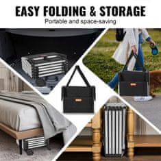 VEVOR Pasje stopnice 5-stopenjske zložljive 1170x770 mm črne