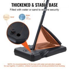 VEVOR Košarkarski obroč nastavljive višine prenosni sistem za tablo 232-305 cm