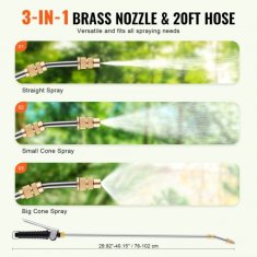 VEVOR ATV Spot pršilec 700x370x415 mm Bela