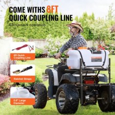 VEVOR ATV Spot pršilec 700x370x415 mm Bela